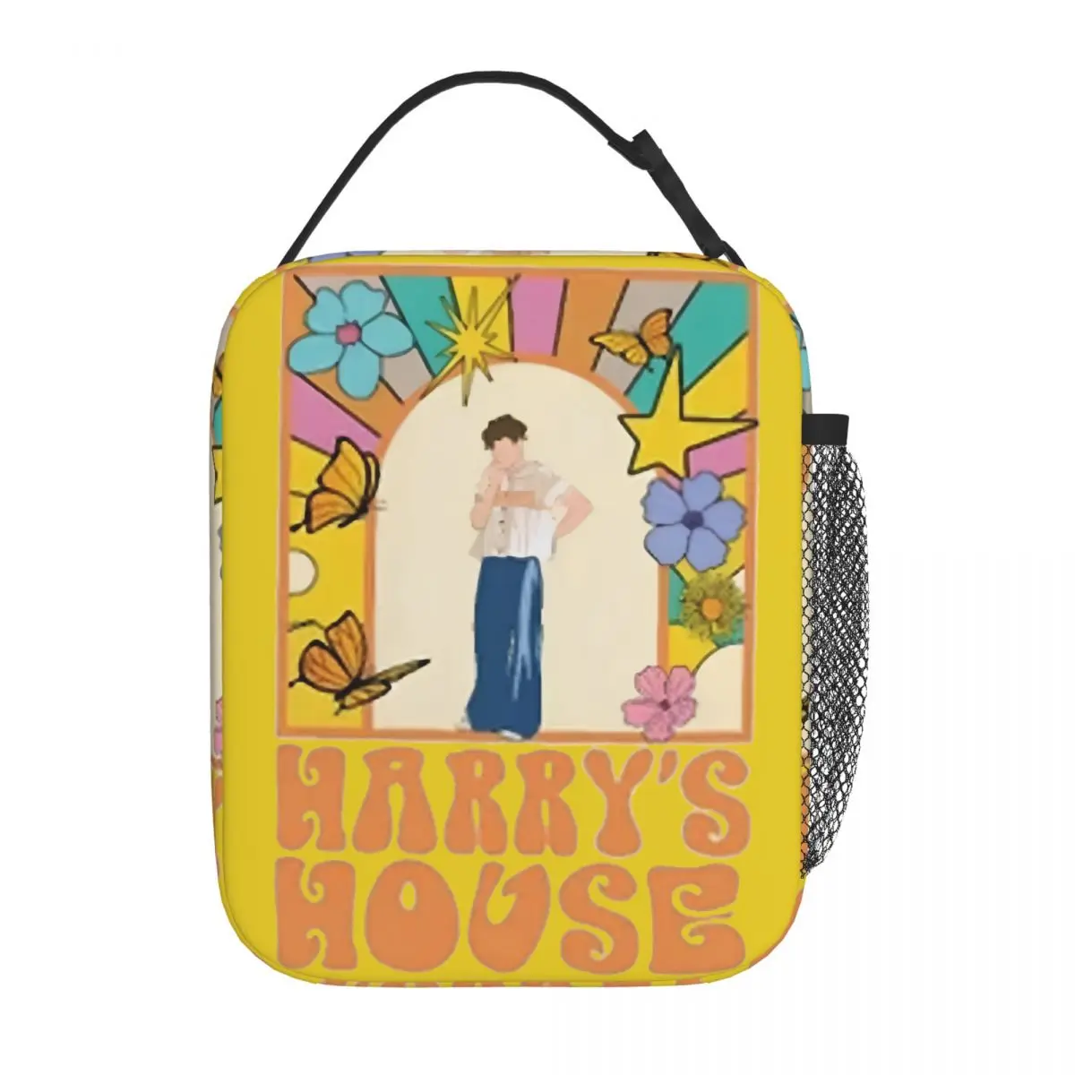 Harrys House Yellow Thermal Insulated Lunch Bags for Office Portable Food Container Bags Thermal Cooler Food Box