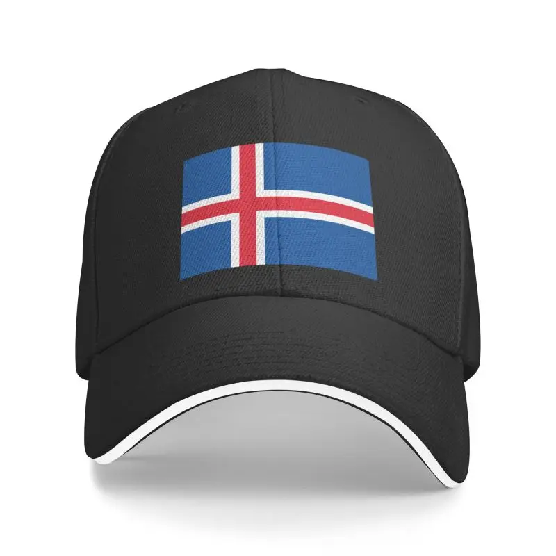 Punk Unisex Flag Of Iceland Baseball Cap Adult Adjustable Dad Hat for Men Women Hip Hop