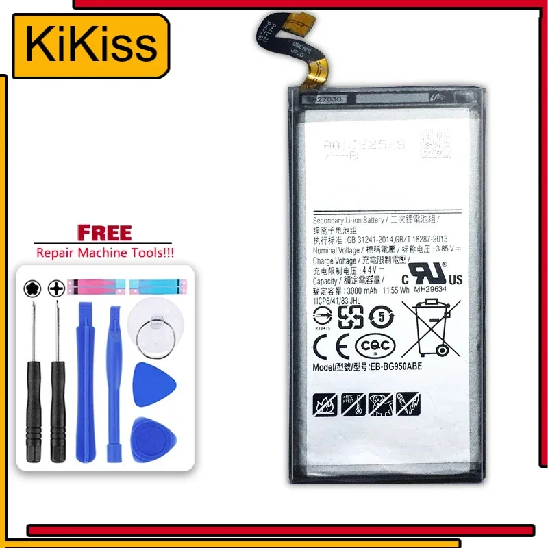 New EB-BG950ABE Battery Replacement For Samsung Galaxy S8 S 8 SM-G9508 G9508 G9500 G950U G950F 3000Mah Batteria + Tools