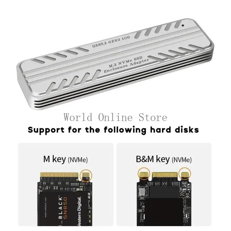 

NVME SSD Box 10 Гбит / с мобильный жесткий диск коробка JMS583 Control 87HC