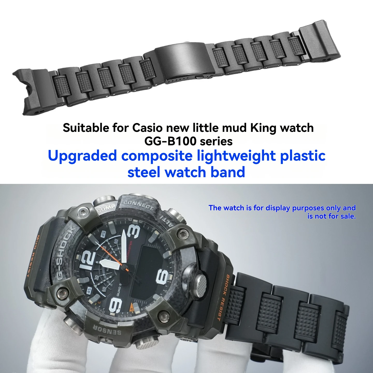 Durable Outdoor Watch Band Light Plastic Steel Replacement Strap for Casio GG-B100 5594 3rd Gen Mudmaster