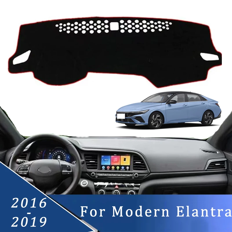 

Car Dashboard Cover Sun Shade Mats Avoid Light Pads Instrument Panel Protective For Modern Elantra 2016-2019 Models