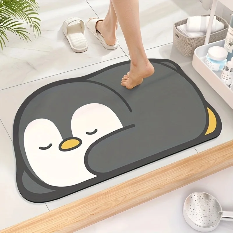 Diatom mud floor mat, special-shaped cartoon animal floor mat, door mat, bathroom floor mat, toilet absorbent foot mat, soft mat