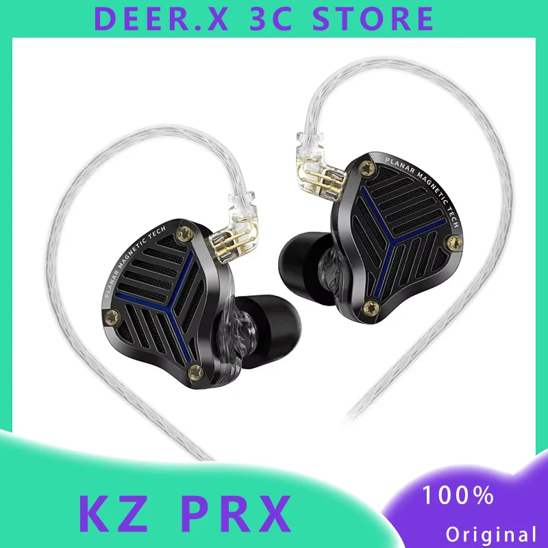 

KZ PRX Wired Earphones In Ear Flat Diaphragm HiFi Bass Monitoring Music Earphones Sports Gaming Custom Earphones