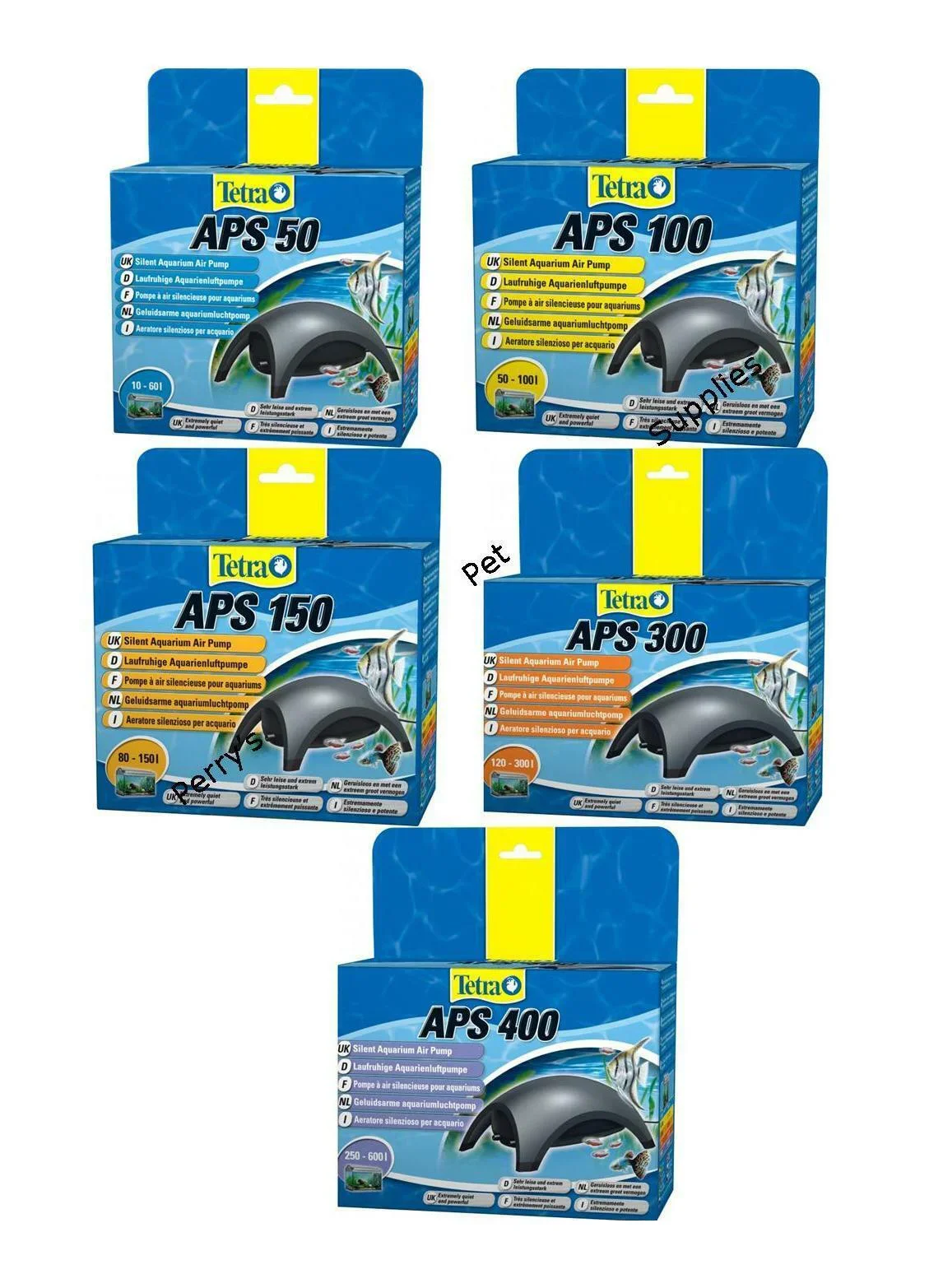 Tetra APS-bombas de aire para acuario, 50, 100, 150, 300, 400, antracita