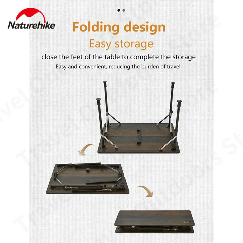 Imagem -03 - Naturehike Fg01 Dobrável Mesa de Cozinha Piquenique ao ar Livre Ultraleve Fibra Vidro Gama Gás Prateleira Rack com Malha Bolsa Portátil Worktop