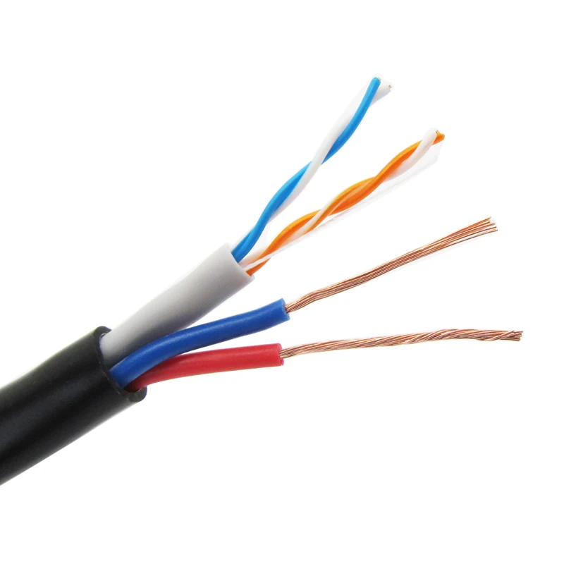 كابل شبكة معزول PVC بسعر المصنع مع طاقة +2C لكابلات CCTV C UTP FTP Cat5e Cat6 CCC كابل LAN المعتمد