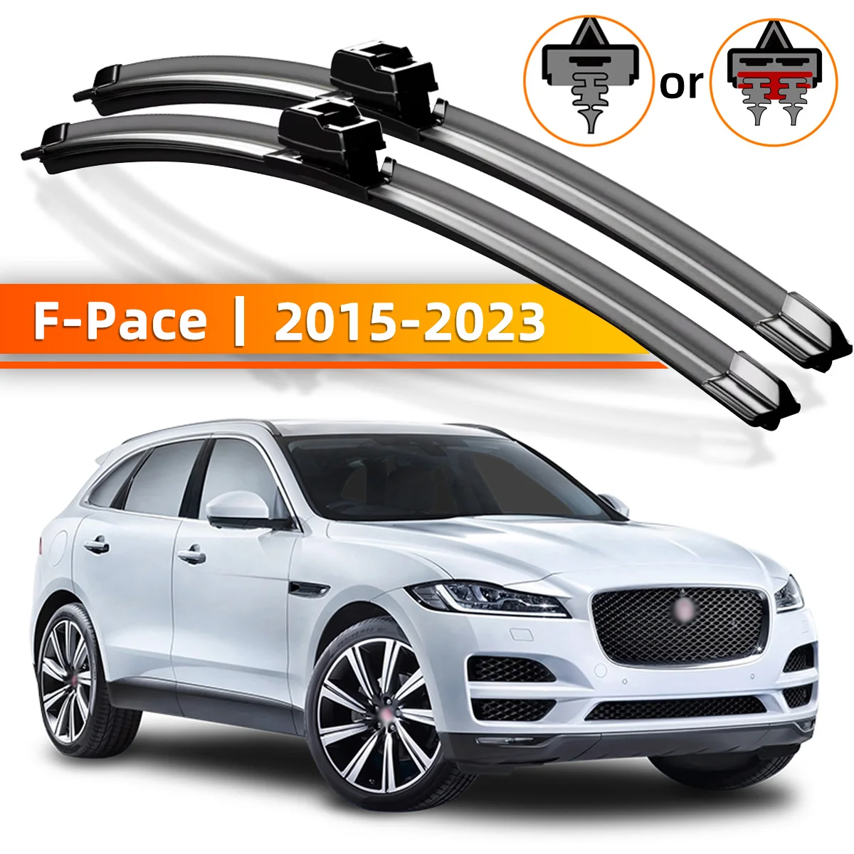 2PCS Scheibenwischerblätter Geeignet für Jaguar F-Pace F Pace X761 2015-2023 Windschutzscheibenzubehör 2017 2018 2019 2020 2021