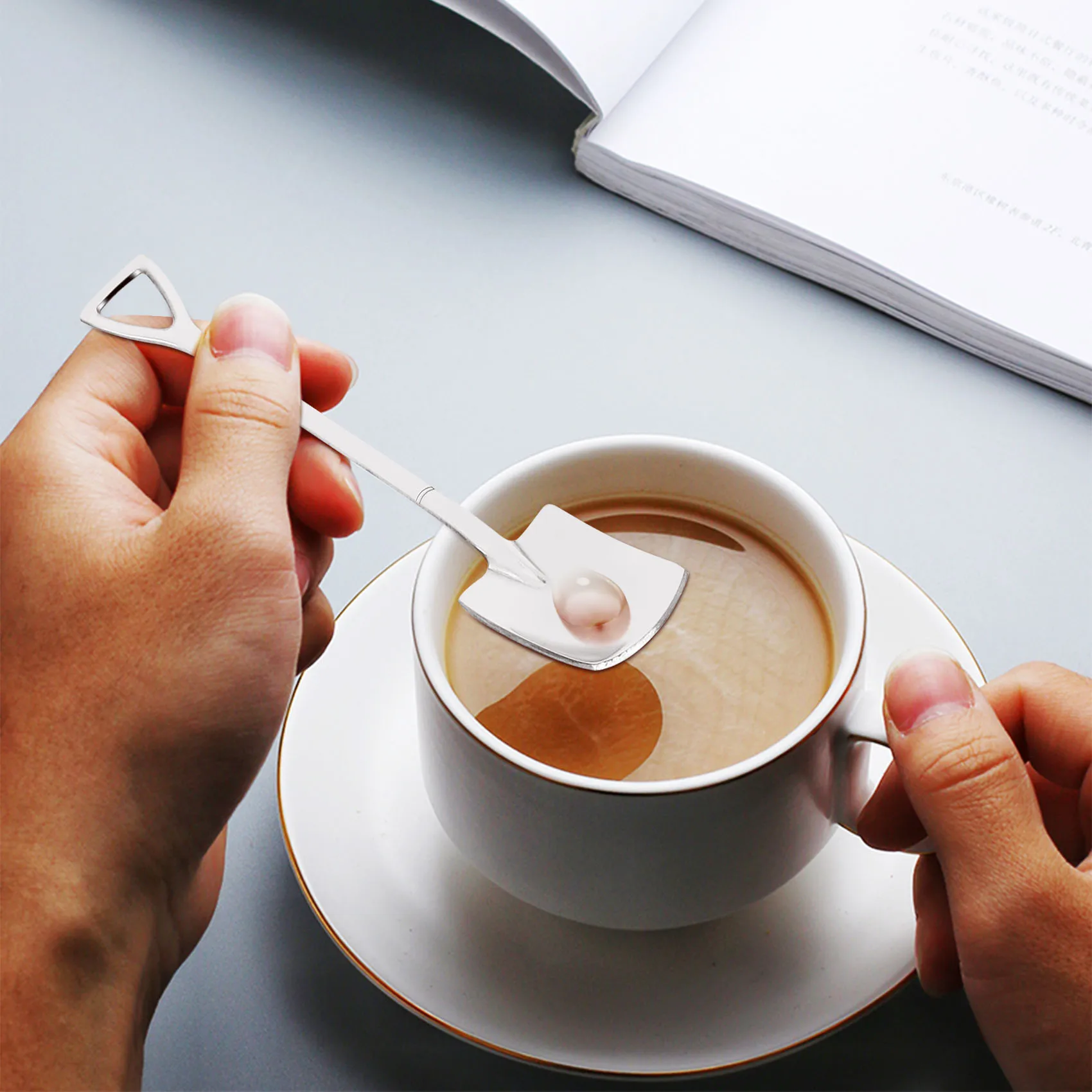 9 Stuks Schep Lepel Vork Schep Koffie Lepel Handvat Dessert Lepel Ijs Lepel Schep Vorm Vork Fruit Vork