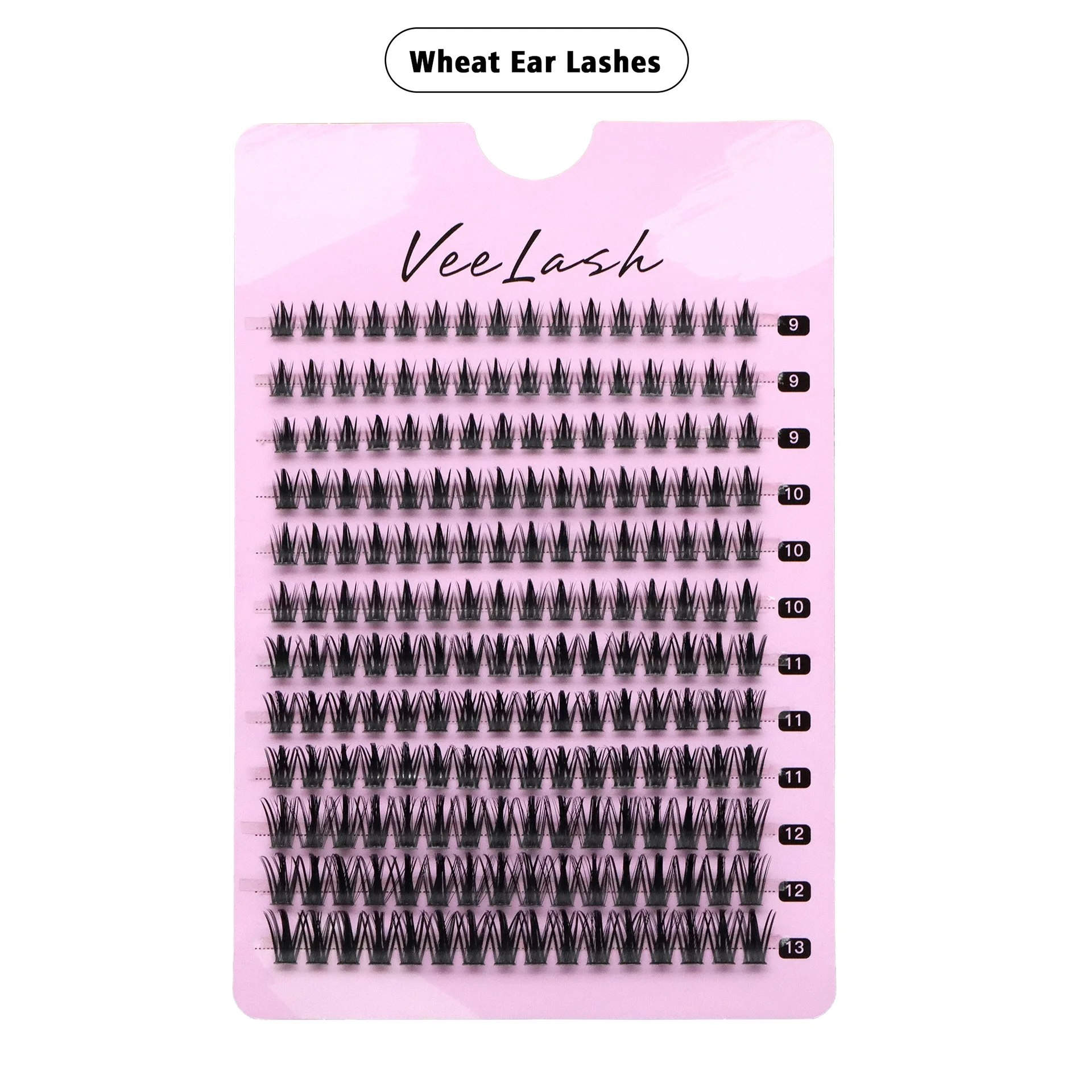 Cluster di ciglia Cluster di ciglia sottili Estensioni delle ciglia, Cluster di ciglia arricciate D 9-13mm Ciglia naturali Volume Ciglia finte Make Up