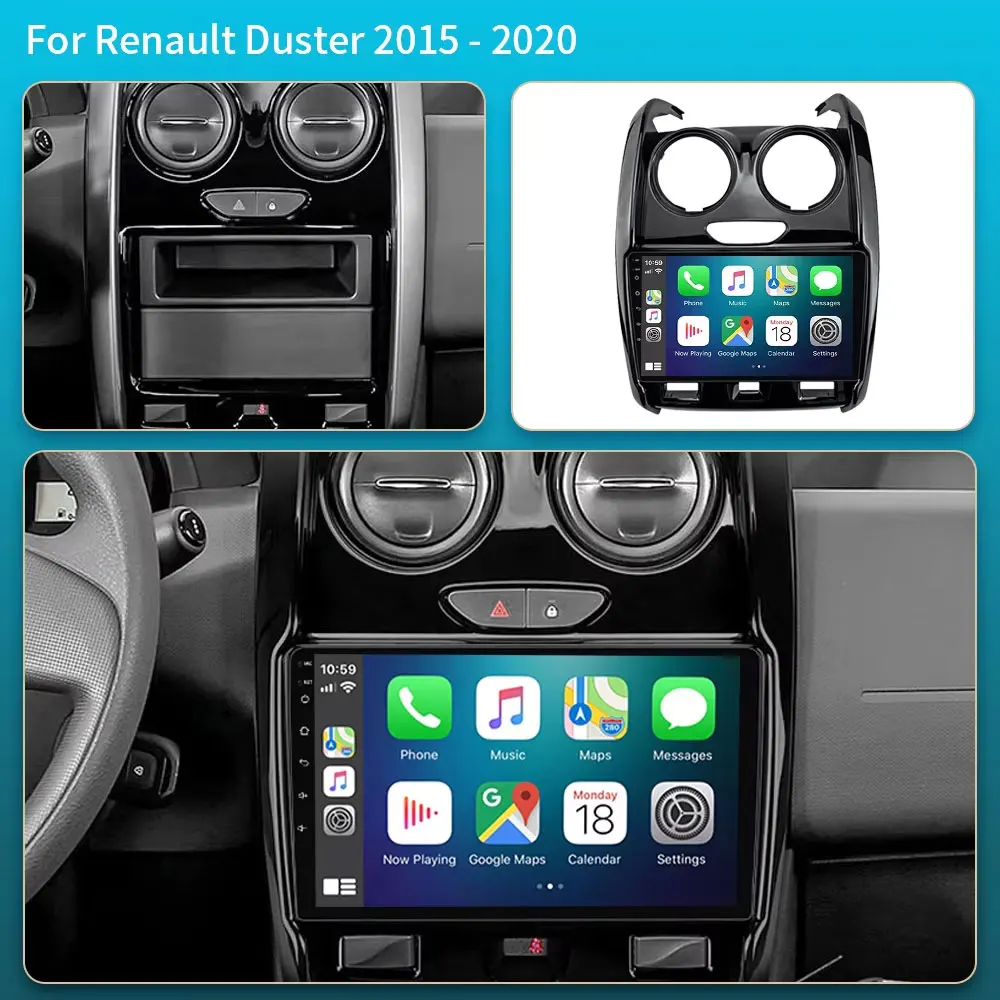 Android 16 For Renault Duster 2015 2016 2017 2018 2019 2020 Lada Largus 2021 Navigation GPS Auto Radio No 2din DVD Dash Cam HDR