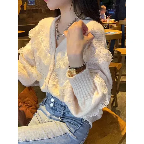 LUO. TAO. FUSH Акриловый розовый кардиган