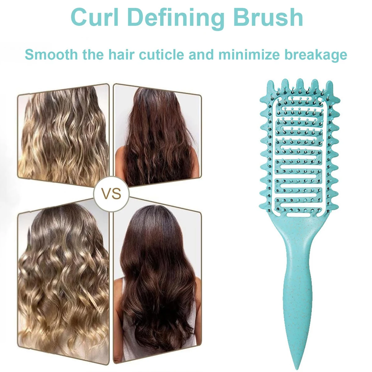 

1PC 3 in 1 Curl Define Styling Brush Hollow Boar Bristle Detangling Hair Brush Tangled Hair Comb Shaping Defining Styling Tools