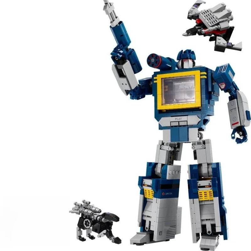 الأزرق روبوت نموذج اللبنات 10358 شاحنة سيارة ألعاب ميكانيكية عيد ميلاد عيد الهالوين هدية الكريسماس (1505 قطعة)