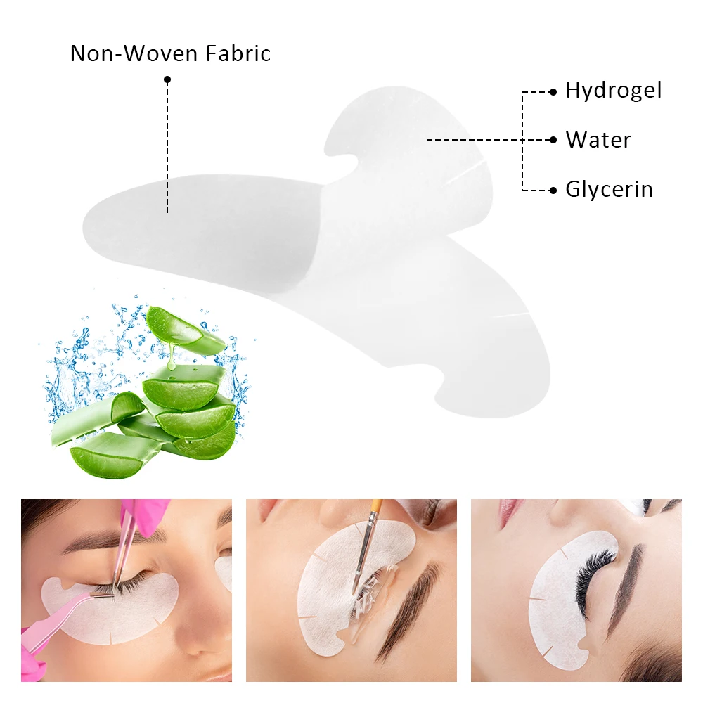 Remendos de cílios hidrogel gel remendos de olho atacado extensão de cílios postiços sob almofadas de olho ferramentas de maquiagem almofadas de gel em forma de u