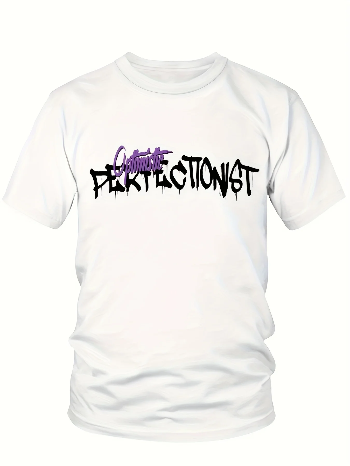 

2025 Men's Summer 100 Cotton Fashion Casual Sports Loose American Street Letter Printing Crew Neck Short Sleeve T-Shirt Top