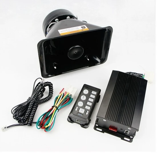

Car Motorcycle 200W Alarm with Loudspeaker Car Horn with Light Control 12V Wired Alarm