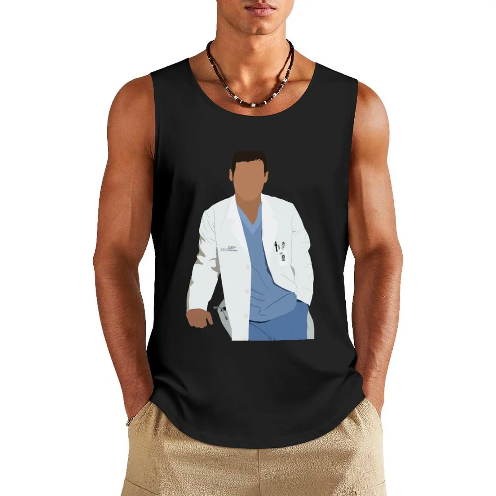 Alex Karev Tank Top Working vest men clothings Short sleeve singlets for men