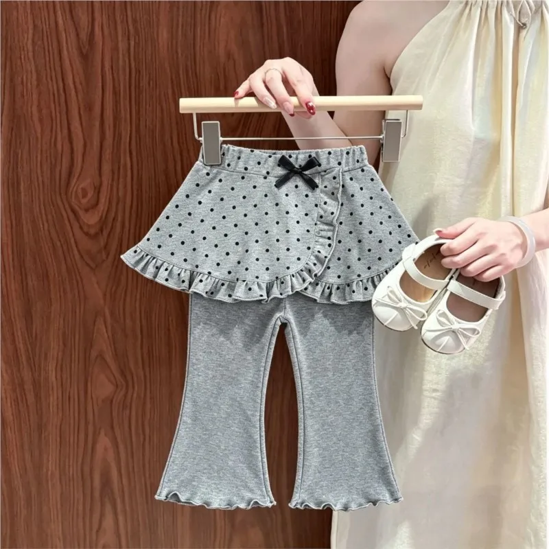 New Girls Dot Lac Skirts Pants Baby Kids Spring Autumn Princess Clothes Children Birthday Party Trousers Pant Leggings Skirt