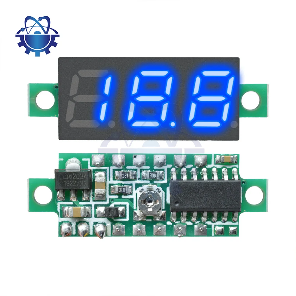 DC 0-100V Mini 0.28 pollici 3 fili LED Display Digitale Voltmetro Blu Rosso Verde Giallo Whtie Tester di Tensione Cinque Colori