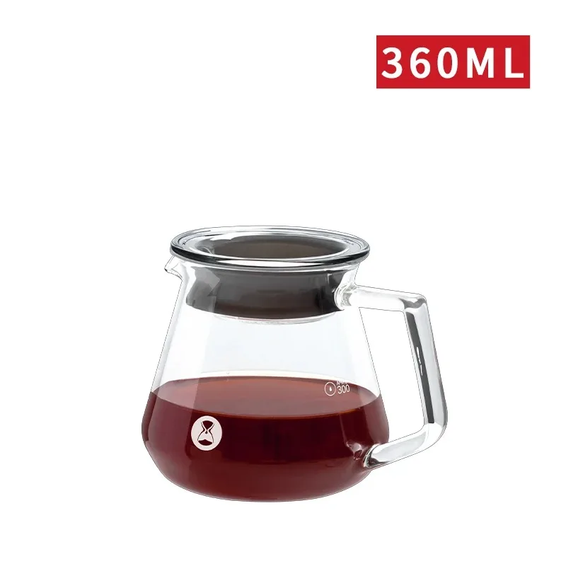 Heat-resistant glass pointed mouth with grip, hand-brewed coffee pot, household brewing cup and pot utensils