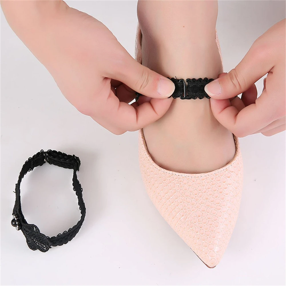 1/2Pairs Bow Lace High Heels Bundle Shoelace For Women Adjustable Anti-skid Elastic Shoe Straps Shoelace Shoe Accessories