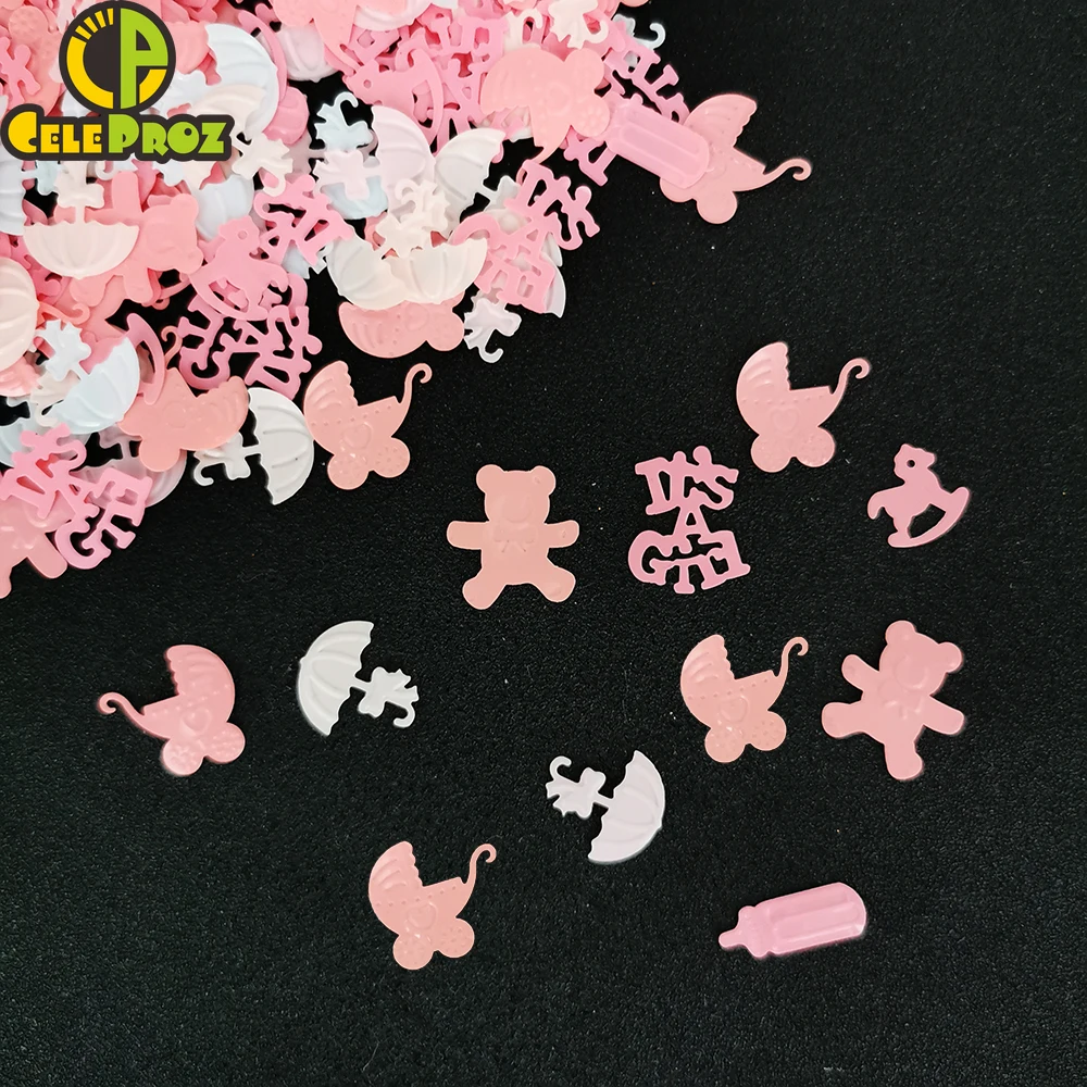 15g Baby Shower Table Confetti Sequins It's A Boy Girl 1st Birthday Party Stroller Bottle Angel Baptism Gender Reveal Decoration