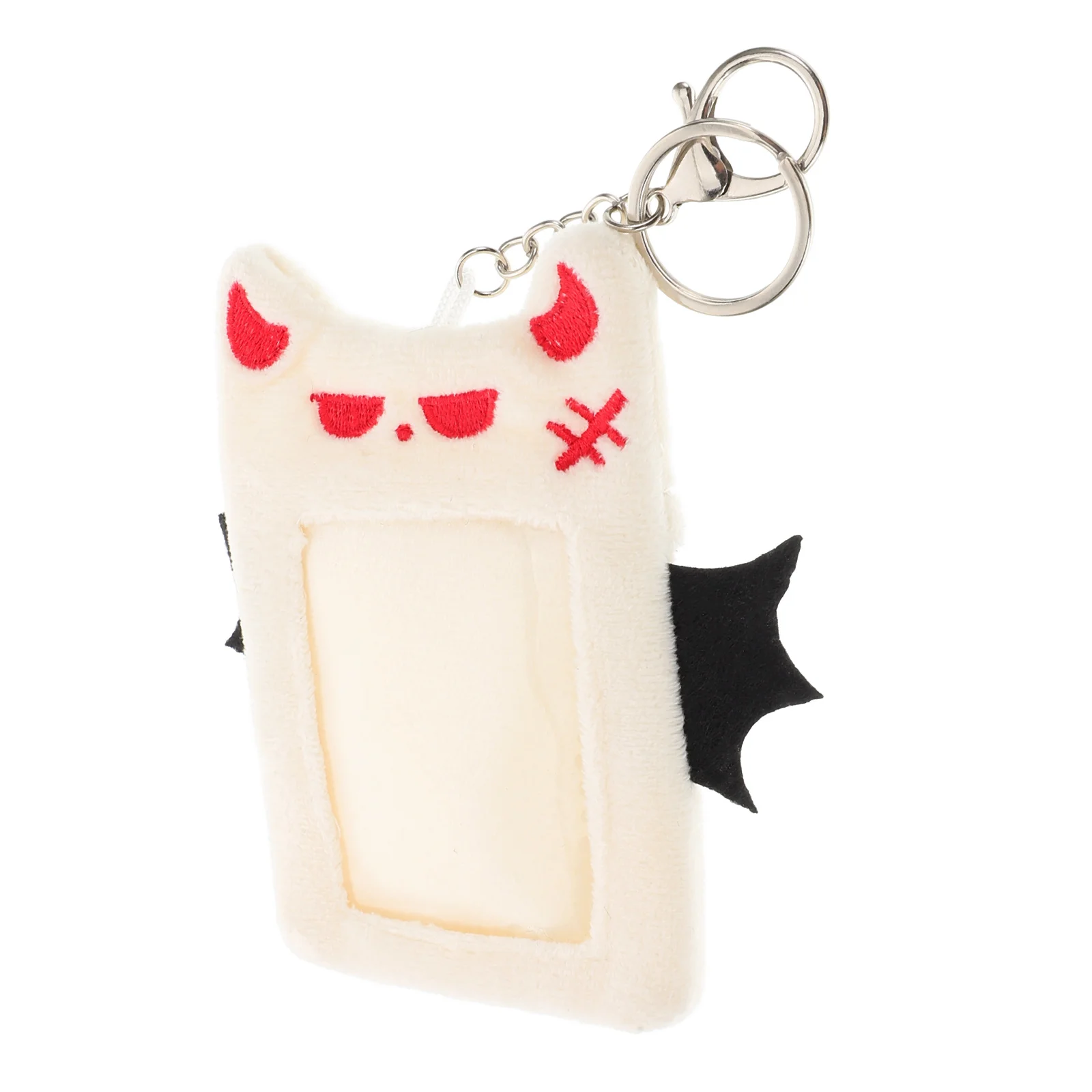 Wings Card Holder Id Plush Photocard Sleeves Credit Cute Keychain Costume