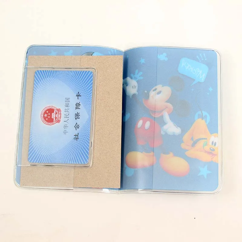 حافظة جواز سفر جلدية من ديزني ميكي ، حامل هوية ، 6 ألوان ، 14 × بماوس من كلوريد البولي فينيل