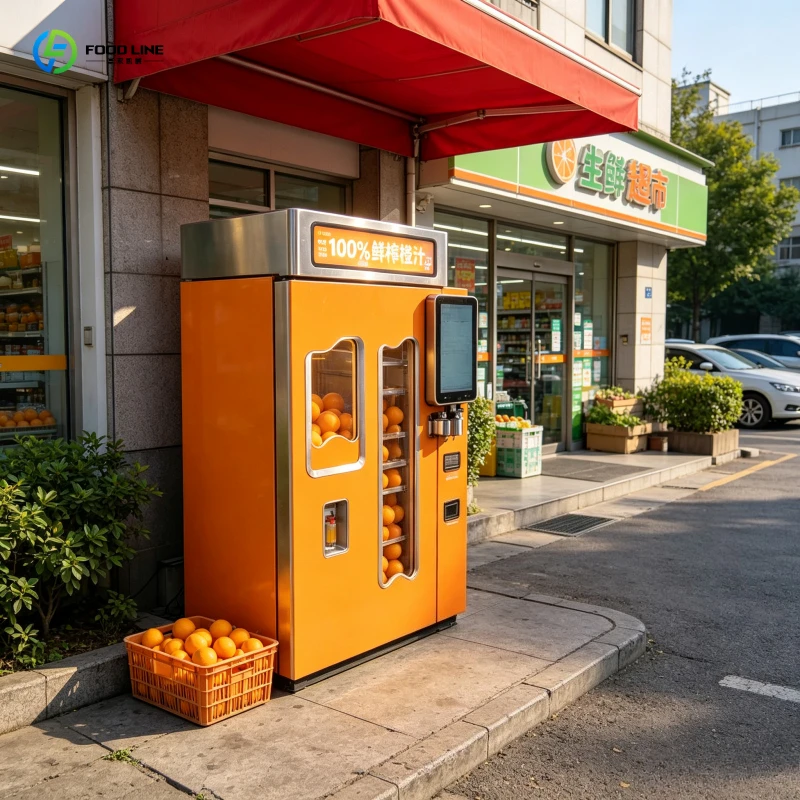 Fresh Orange Juice Vending Machine, Stock-Alert Juicer with Cloud Data Sync, Low-Maintenance for Hotel Lobby
