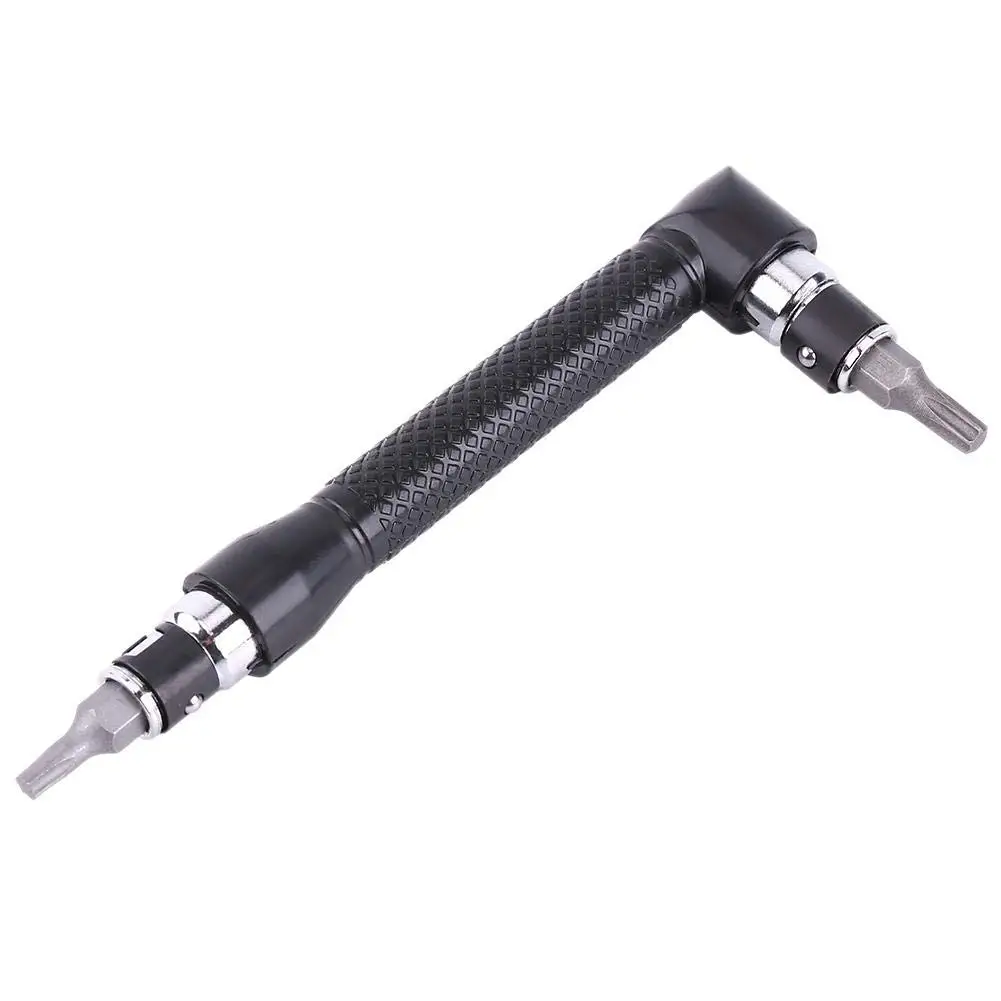 L-Shaped Double Head Screwdriver Utility Mini Socket Wrench 1/4\