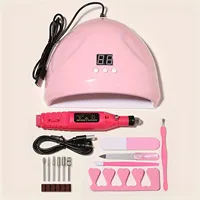 Kit professionnel de lime à ongles électrique USB LINMANDA avec lampe UV LED pour séchage de gel, manucure et acrylique – Ensemble de démarrage 1