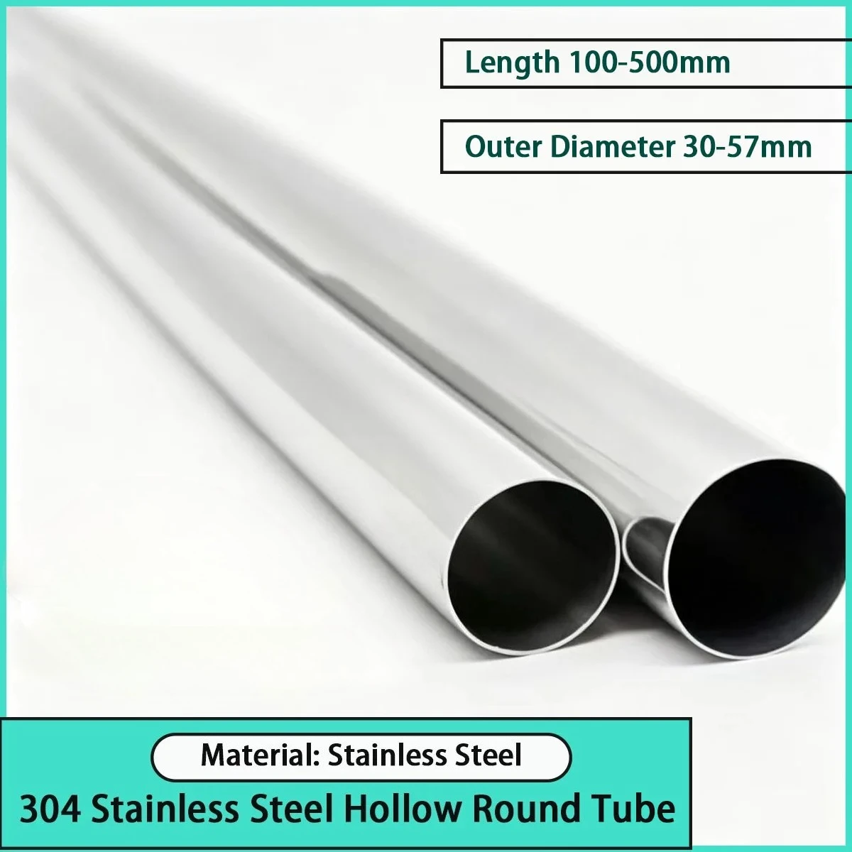 304 stainless steel hollow round tube with an outer diameter of 30-57mm is used for hardware decoration, etc
