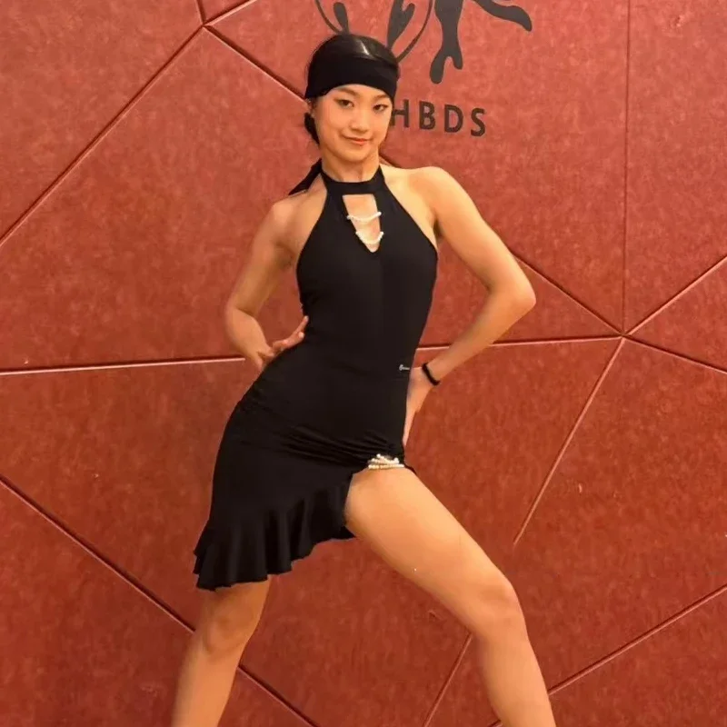 

Женский костюм для латинских танцев, сексуальная одежда для латинских танцев, платья для бальных танцев чача для взрослых, тренировочная одежда SL12990