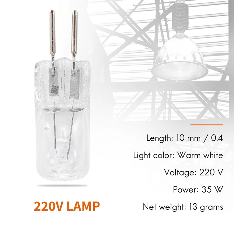 4 220V 35W G5, 3 pin power supply dual halogen bulb warm white