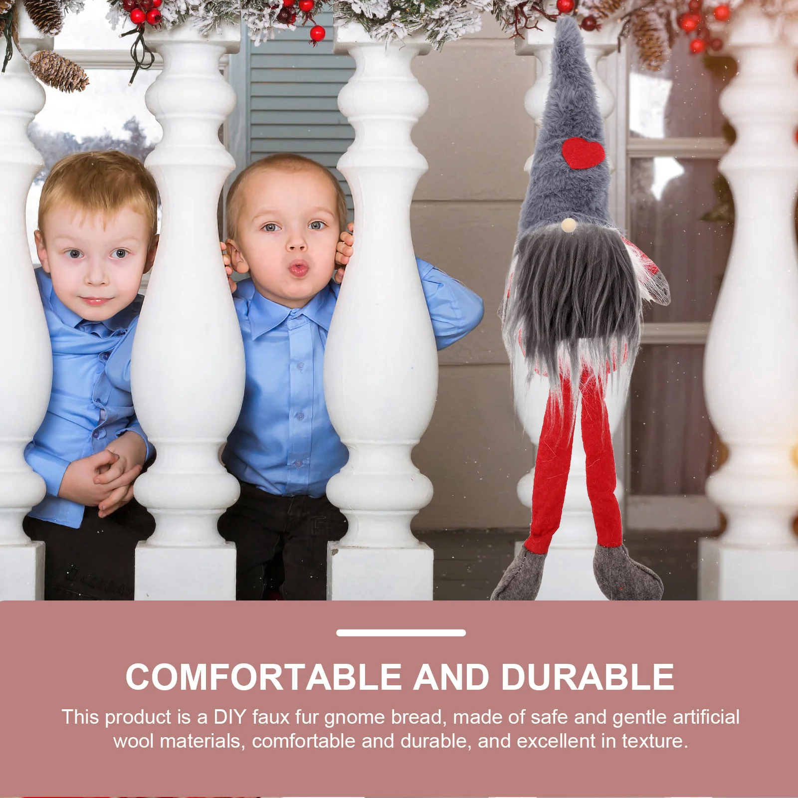 12 set Pre-Cut Gnome Faux Diy Craft Accessories Soft Beard Prop For Warm Comfortable Look Dwarf Beard Humanoid Accessories