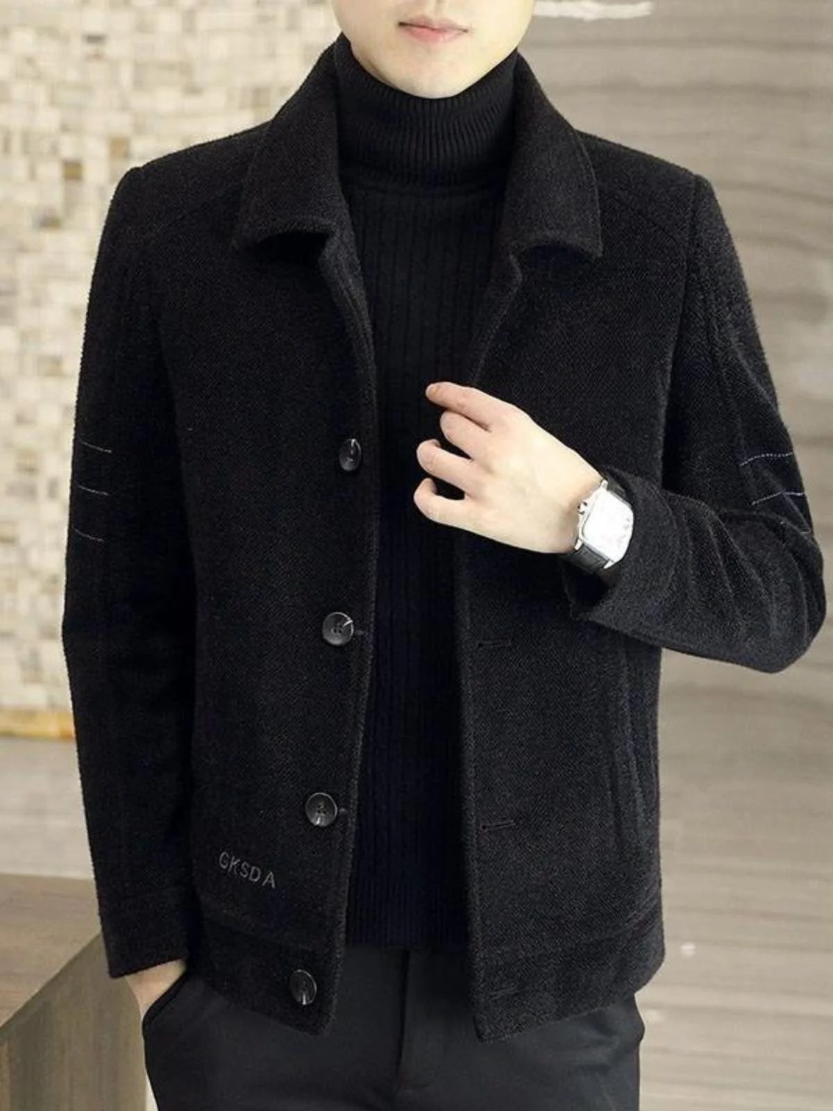 جديد 2025 معطف تويد صوف للرجال من Jaet ort للخريف والشتاء معطف من التويد غير رسمي عالي الجودة للرجال معطف مناسب #3