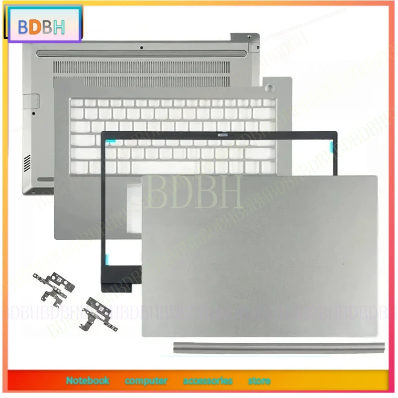 Top Case For ThinkBook 14 14-IIL 14-IWL 14-IML LCD Back Cover/Front Bezel/Palmrest Hinges/Bottom Case silver gray