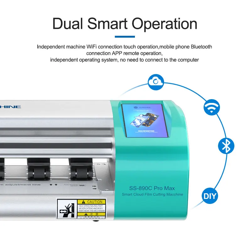 SUNSHINE SS-890C Pro Max Plotter Under 16-Inch Flexible Hydrogel Film Screen Protect Cloud WiFi and Blue Tooth Cutting Machine