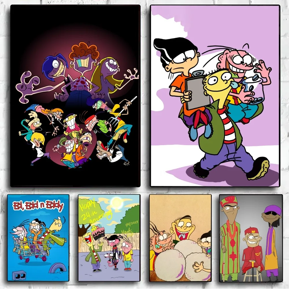 Cartoon E-Ed Edd N Eddy Poster No Framed Poster Kraft Club Bar Paper Vintage Poster Wall Art Painting Bedroom Study Stickers