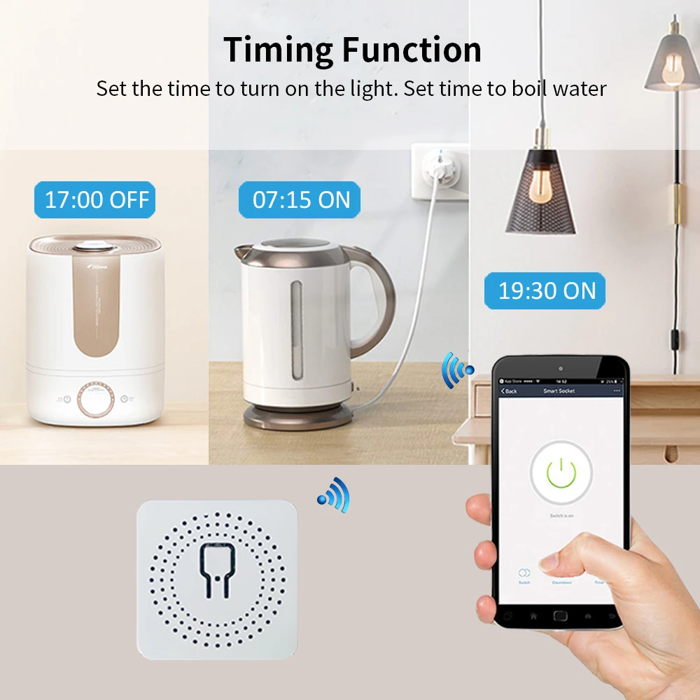 Tuya Alexa Timer Smart Switch 10A 16A modulo relè funziona con Google Home Smart life app interruttori di controllo remoto interruttore a parete wifi