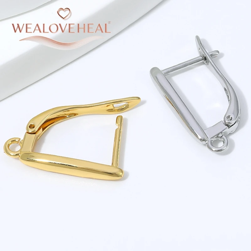 schmuckherstellung zubehör, Minimalistische 18K Vergoldete Messing-Ohrringhaken Handgefertigte DIY-Ohrring-Zubehörteile Hochwertige Ohrringverschlüsse – Detail 21