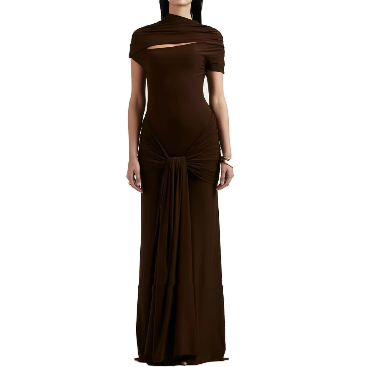 

Длинные вечерние платья из спандекса по индивидуальному заказу, плиссированное платье русалки длиной до пола, платье для выпускного вечера для женщин