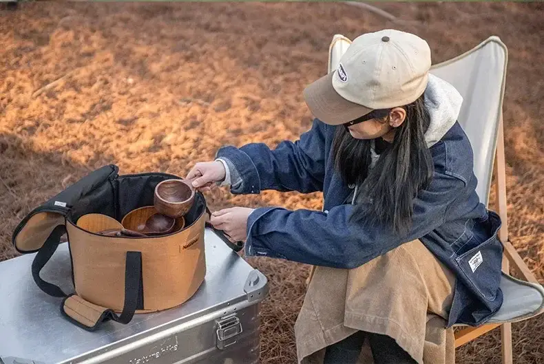 منظم أدوات طهي تخييم من Naturehike، حقيبة تخزين كبيرة متعددة الاستخدامات لمستلزمات التخييم والنزهات - 6