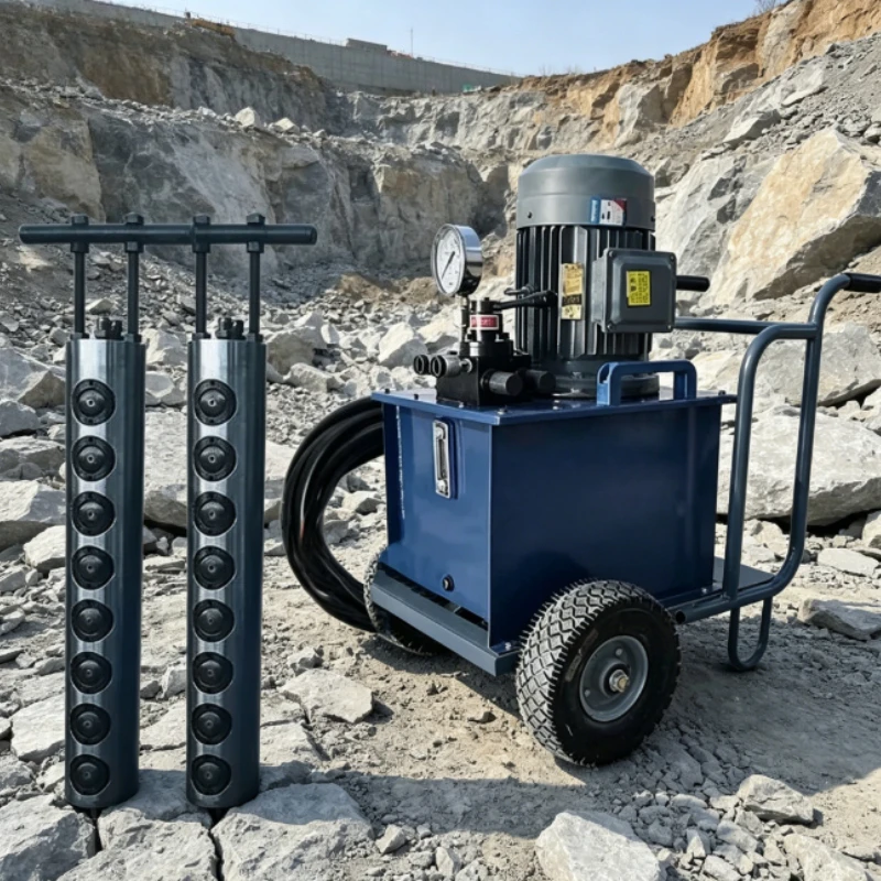 Stable Hydraulic Circuit Diesel Rock Splitting Machine Heavy Duty Stone Splitter for Granite Quarry Raw Stone Extraction