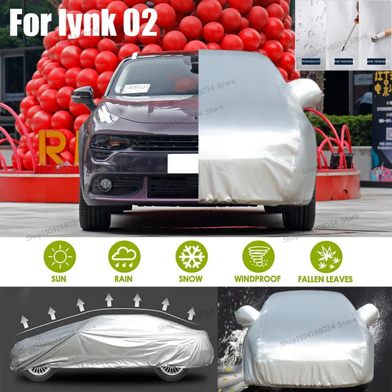 

For lynk 02 Auto parts Anti snow Anti dust Sunscreen Anti-uv Anti peeling paint And Anti Rainwater 210t car cover Car cove