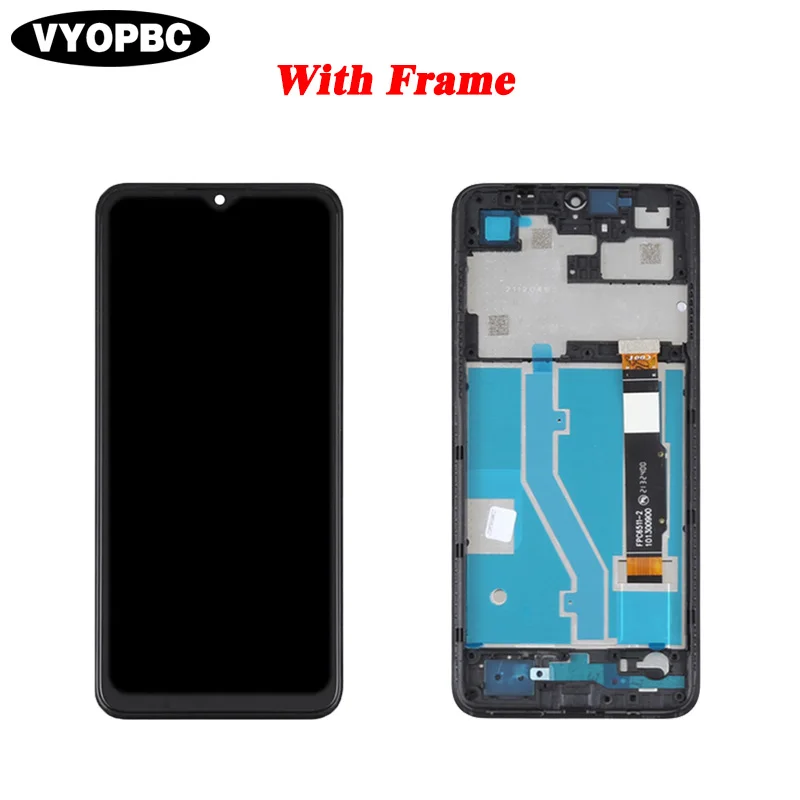 Original LCD Display With Frame For TCL 305 Panel Digitizer Assembly Repair Replacement Parts 6102D 5164D Touch Screen