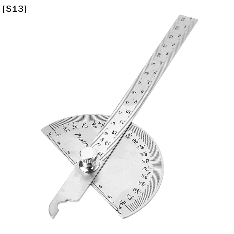 

15cm 180 Degree Adjustable Protractor multifunction stainless steel angle ruler[S13]