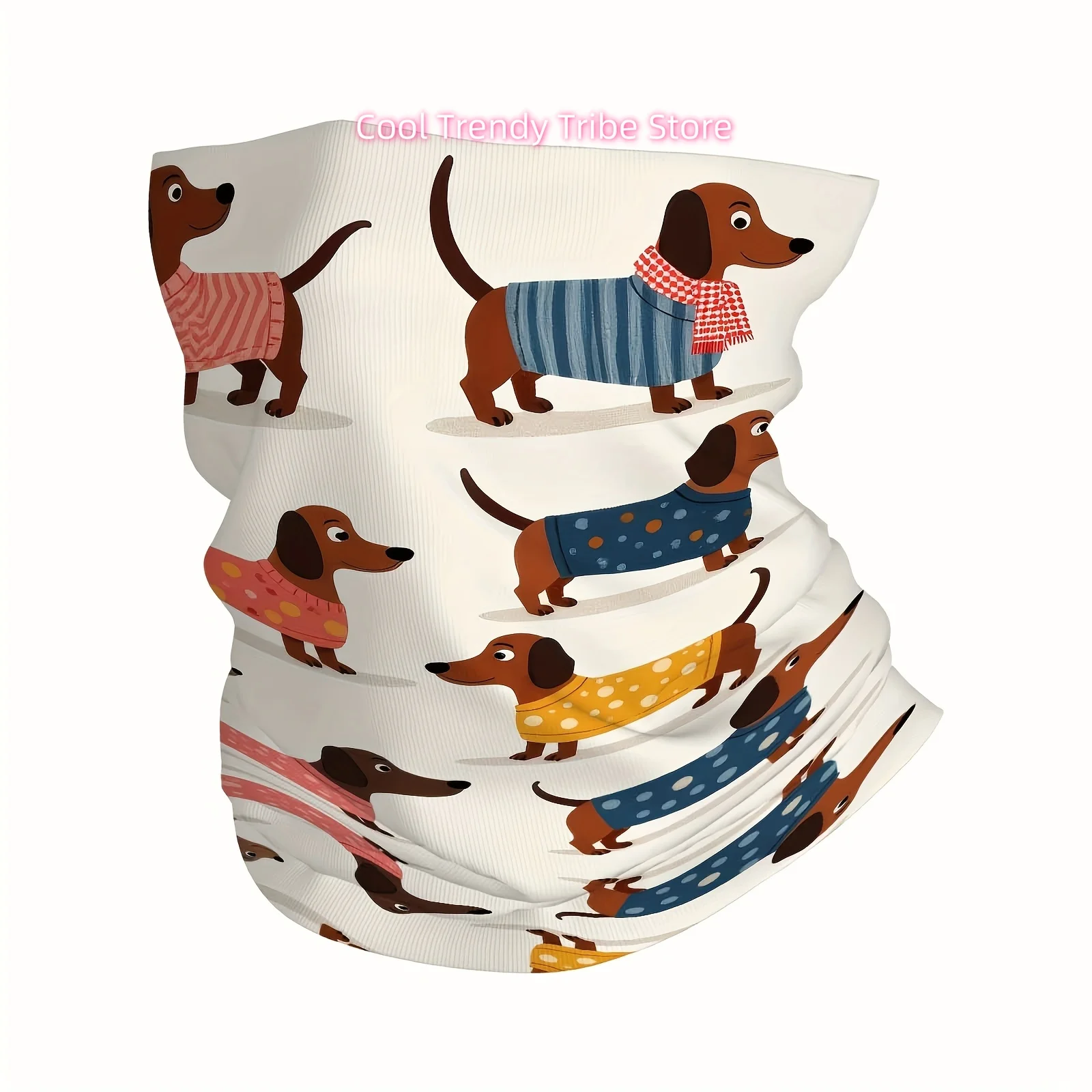 dachshunds-com-sueteres-variacoes-de-padroes-casacos-coloridos-lenco-com-estampa-multifuncional-mascara-unissex-para-homens-e-mulheres-mascara-para-pescoco-adequada