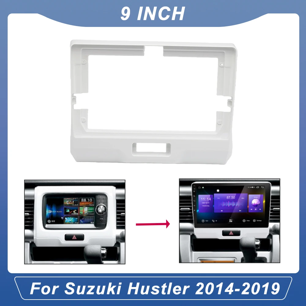 9Inch Car Android Stereo Radio GPS Navigation Audio Dash Fitting Fascias Adapter Frame Panel Kit for Suzuki Hustler 2014-2019